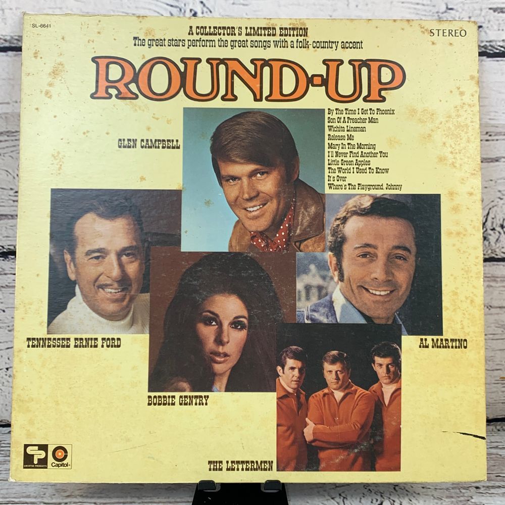 Round-Up [1969 Vinyl Record LP] Glen Campbell Bobbie Gentry Tennessee Ernie Ford